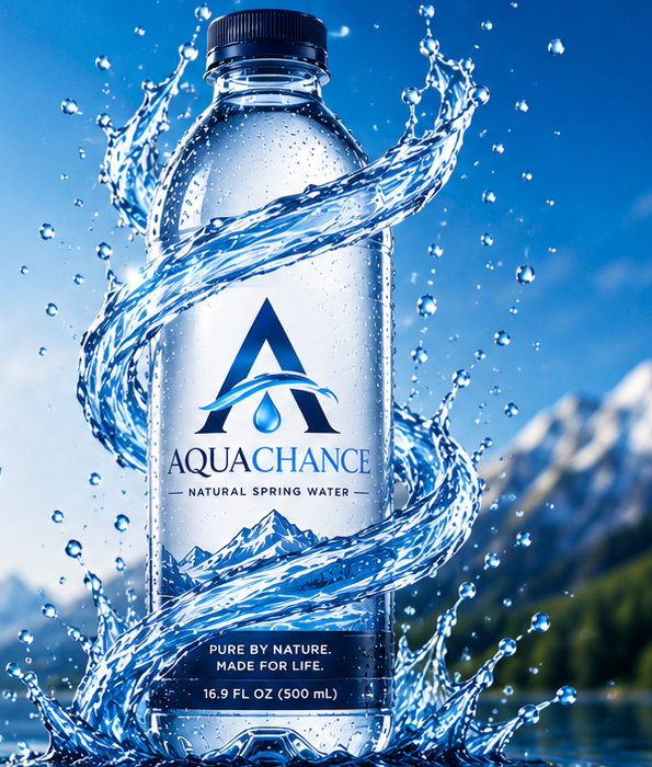 AquaChance Natural Spring Water bottle